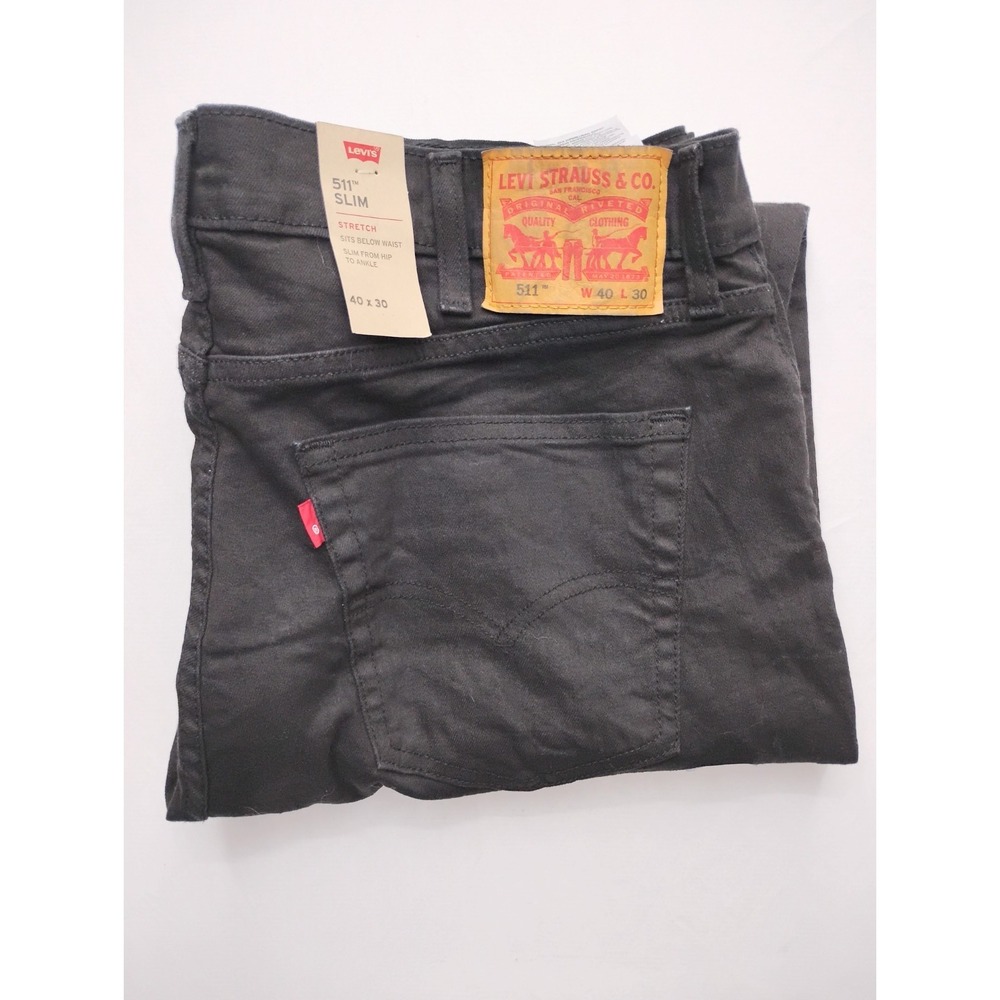 Levis 511 Black Slim Stretch Mens size 40x30 (measures 38x29)